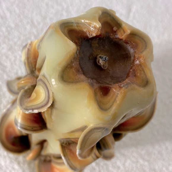 Vintage 70s Handmade Hand Carved Multi Layer Multi Colour Ribbon Wax Candle - Picture 9 of 15